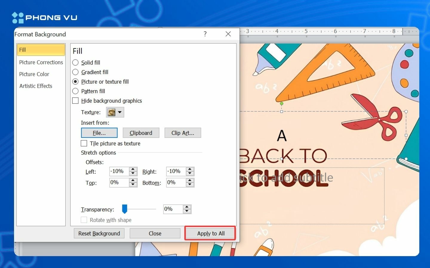 Top hình nền PowerPoint Back to School đẹp nhất 2026 43 Chèn hình nền vào PowerPoint