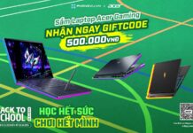 Học hết sức – Chơi hết mình: Mua laptop Acer Gaming, nhận ngay thẻ nạp game VNG 500K