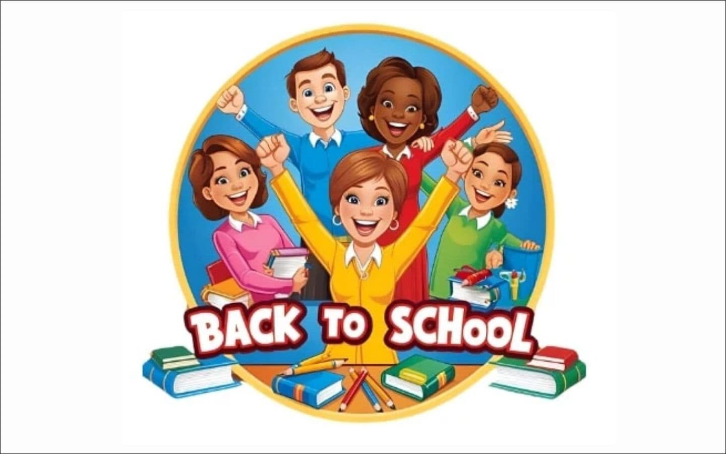 Top mẫu logo Back to School nổi bật cho mùa tựu trường 2026 16 Thầy cô giáo rạng rỡ chào đón năm học mới