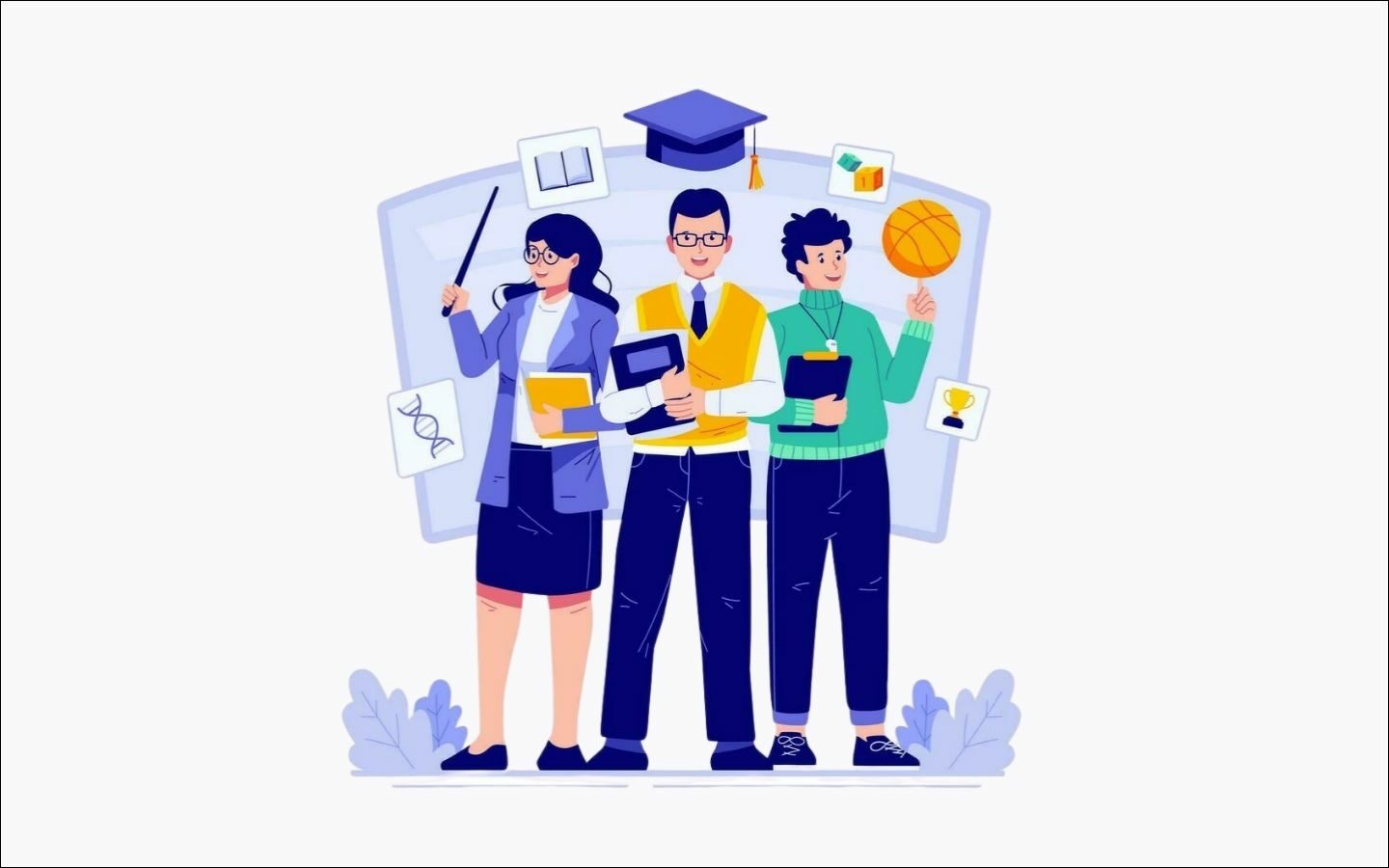Top mẫu logo Back to School nổi bật cho mùa tựu trường 2026 19 Thầy cô giáo sẵn sàng chào đón năm học mới