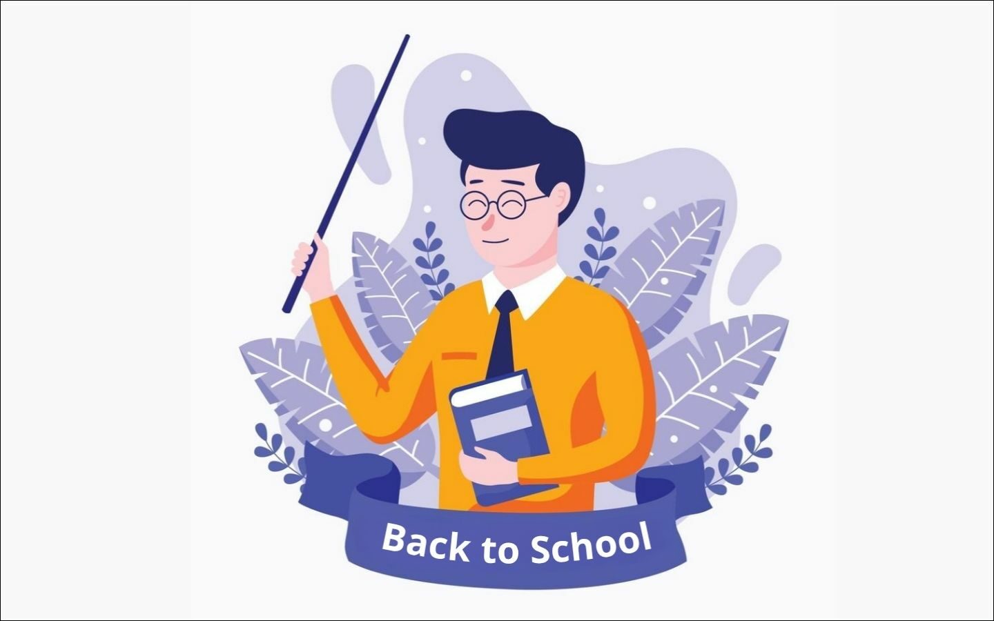 Top mẫu logo Back to School nổi bật cho mùa tựu trường 2026 20 Thầy vui vẻ đón chào năm học mới