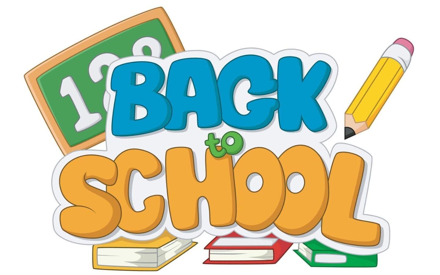Top mẫu logo Back to School nổi bật cho mùa tựu trường 2026 32 Thiết kế chữ khối bo tròn tinh nghịch đầy năng lượng