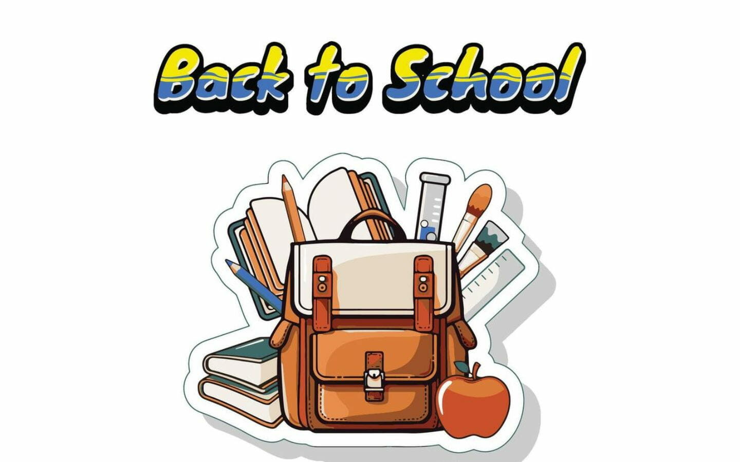 Top mẫu logo Back to School nổi bật cho mùa tựu trường 2026 38 Biểu tượng chiếc ba lô da cổ điển và sách vở