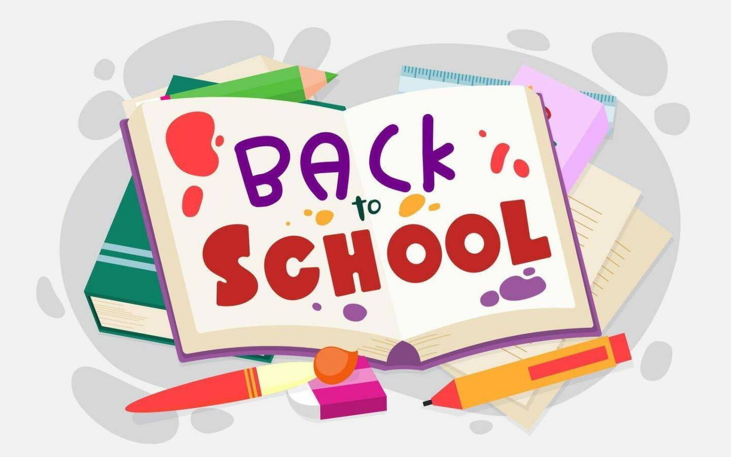 Top mẫu logo Back to School nổi bật cho mùa tựu trường 2026 39 Dòng chữ vẽ tay nghệ thuật nằm trọn trong cuốn sách