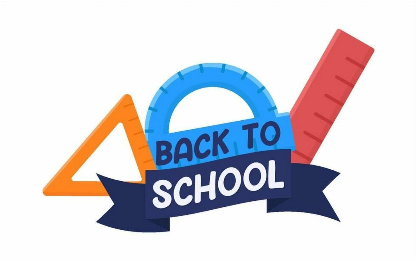 Top mẫu logo Back to School nổi bật cho mùa tựu trường 2026 7 Logo Back to School chiếc ba lô và thước kẻ nổi bật