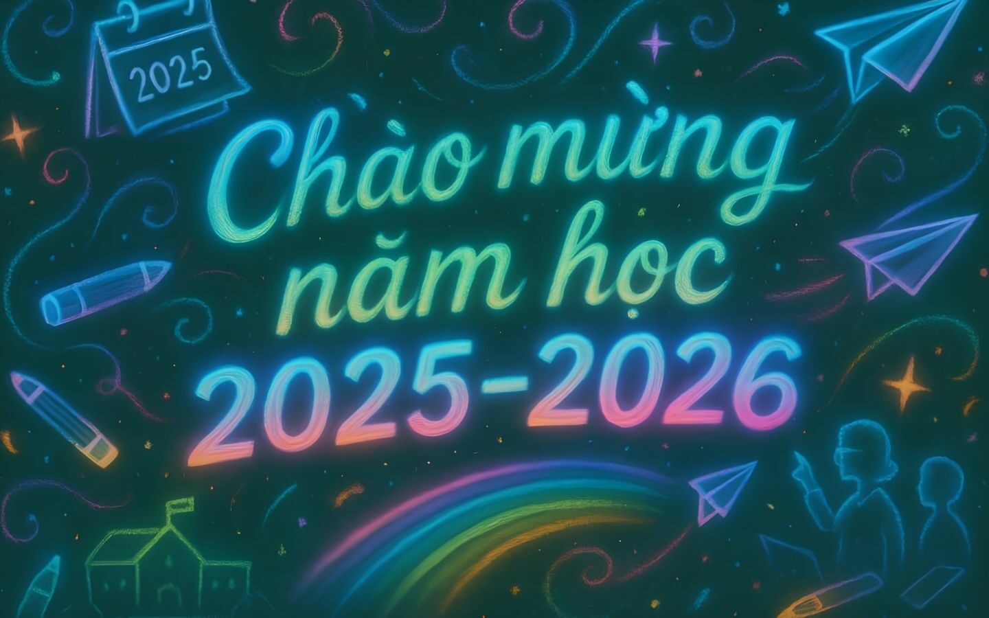 Top 10+ mẫu trang trí bảng Back To School nổi bật 2026 45 Mẫu bảng kết hợp các biểu tượng học tập đầy màu sắc và sáng tạo