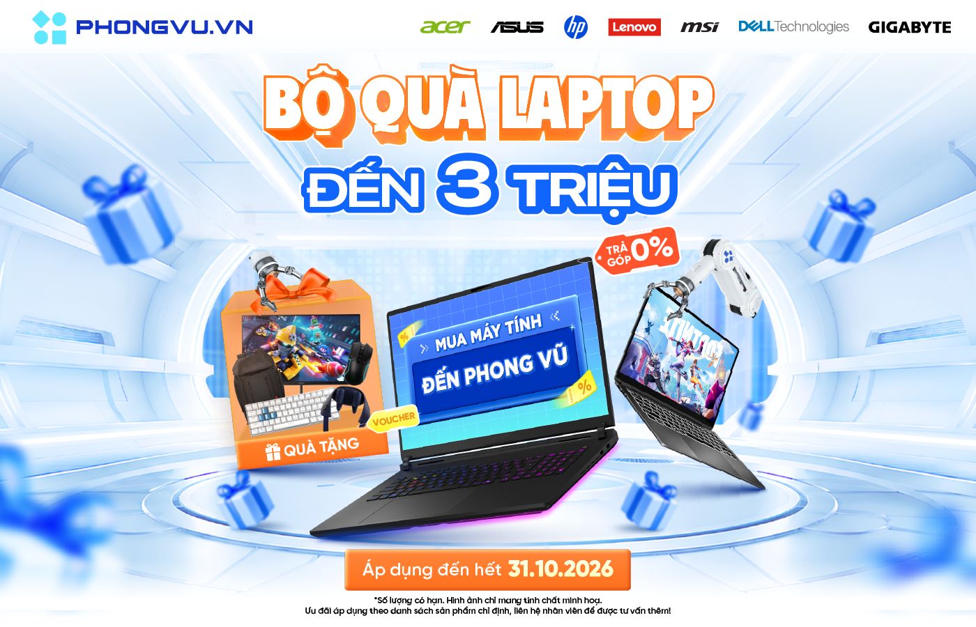 Mua Laptop tặng bộ quà đến 3 triệu đồng tại Phong Vũ 1 Mua Laptop tặng bộ quà đến 3 triệu đồng tại Phong Vũ