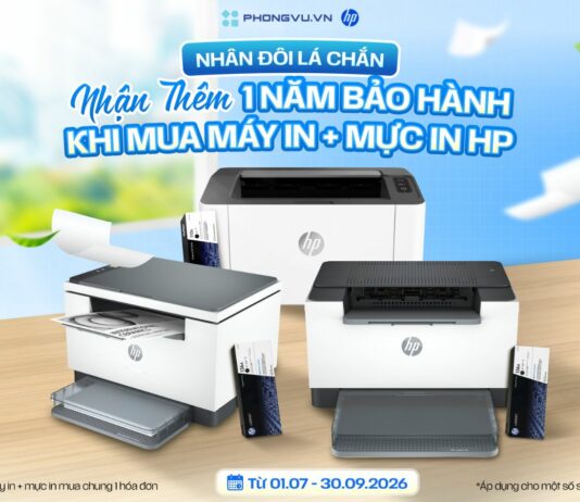 Mua máy in HP kèm mực chính hãng – Nhận thêm 1 năm bảo hành miễn phí Mua máy in HP kèm mực chính hãng – Nhận thêm 1 năm bảo hành miễn phí tại Phong Vũ