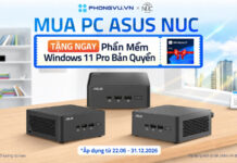 Mua PC ASUS NUC nhận ưu đãi kép: Giảm giá sâu hoặc tặng kèm Key Windows 11 Pro Chương trình mua PC ASUS NUC nhận ưu đãi kép: Giảm giá sâu hoặc tặng kèm Key Windows 11 Pro