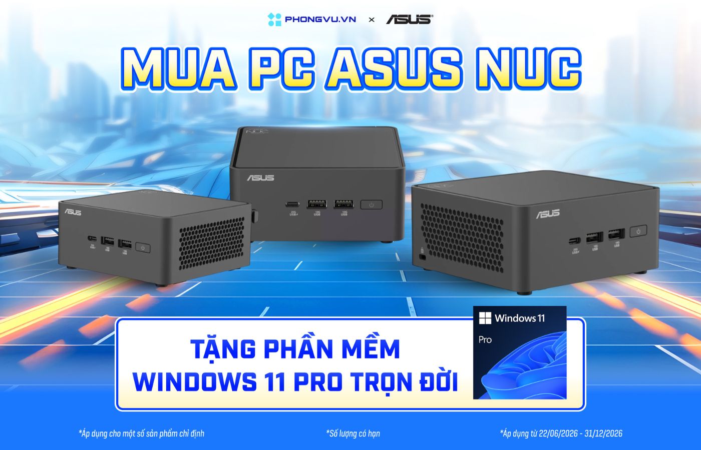 mua pc asus nuc tang kem key windows 11 pro