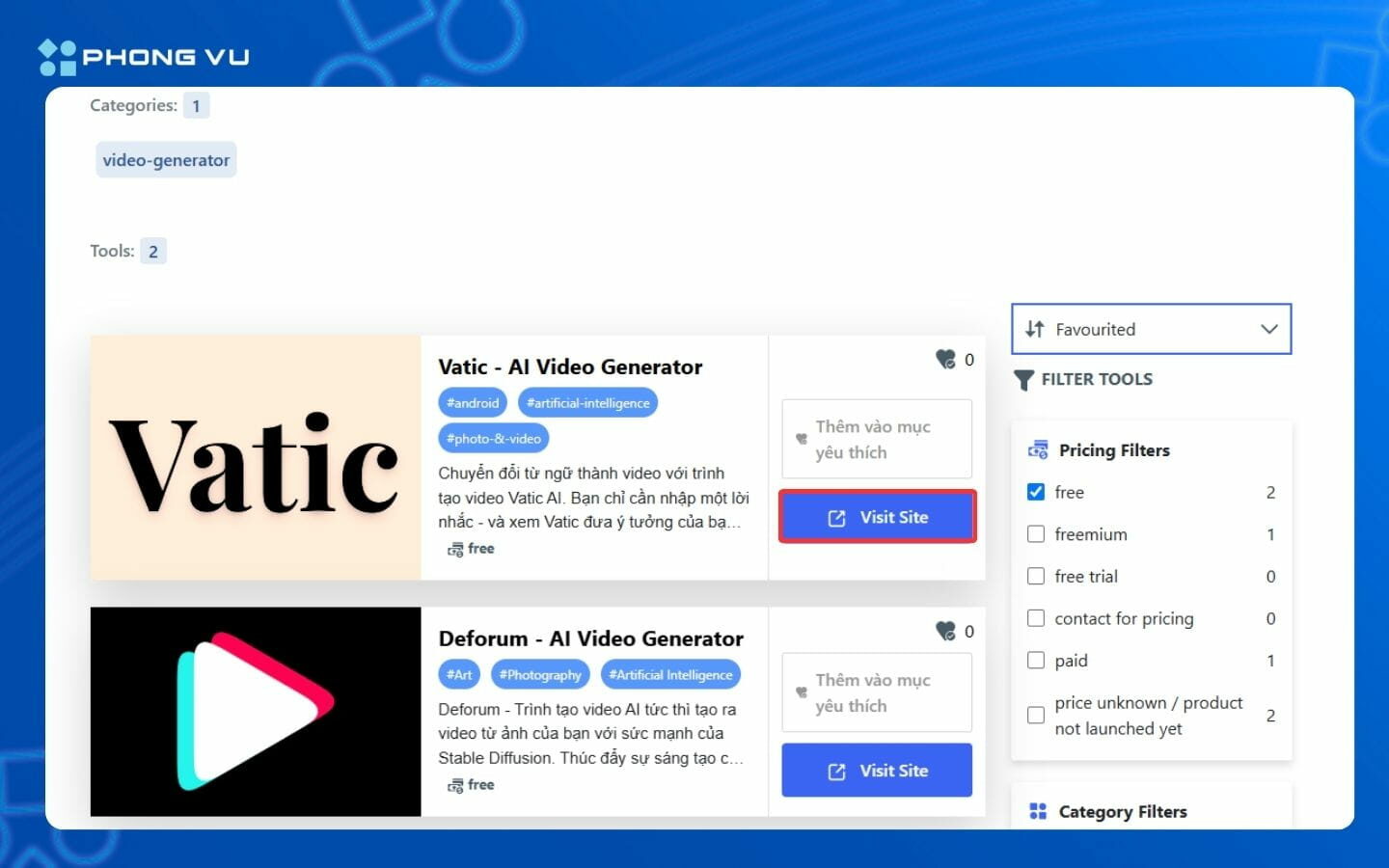 Open Future AI là gì? Hướng dẫn cách dùng Open Future AI hiệu quả 12 Nhấn Visit Site để truy cập trực tiếp vào công cụ AI đã chọn