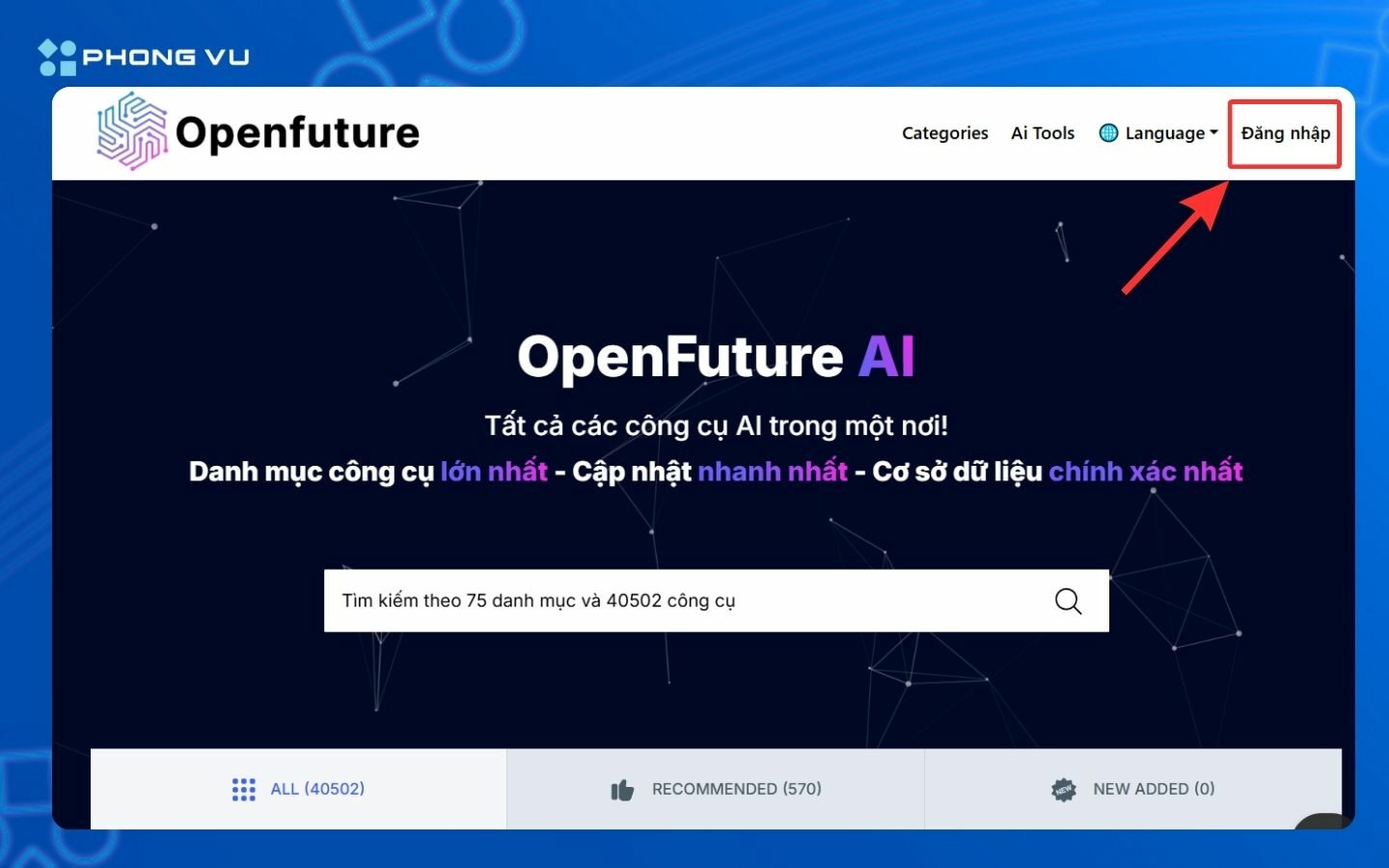 Open Future AI là gì? Hướng dẫn cách dùng Open Future AI hiệu quả 8 Đăng nhập tài khoản