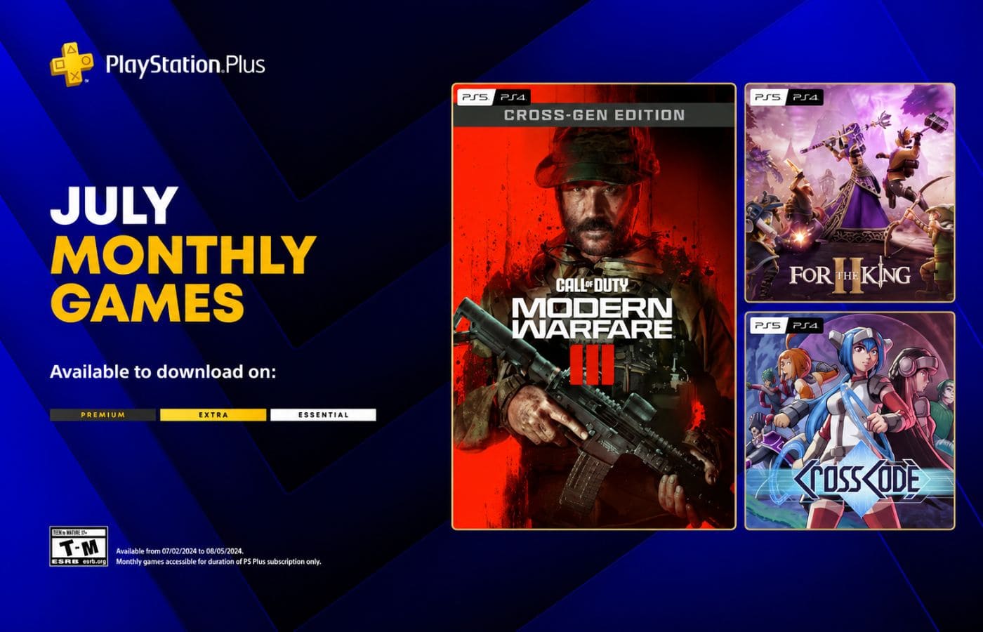 PlayStation Plus tháng 7/2026: Call of Duty Modern Warfare III, For The King II và CrossCode miễn phí 1 playstation plus thang 7 2026 1