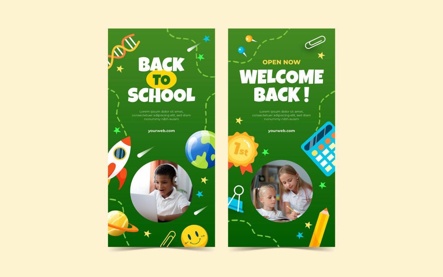 Tổng hợp Back to School banner 2026 mới nhất, miễn phí 30 Standee Back to School 2026 nổi bật, thu hút.
