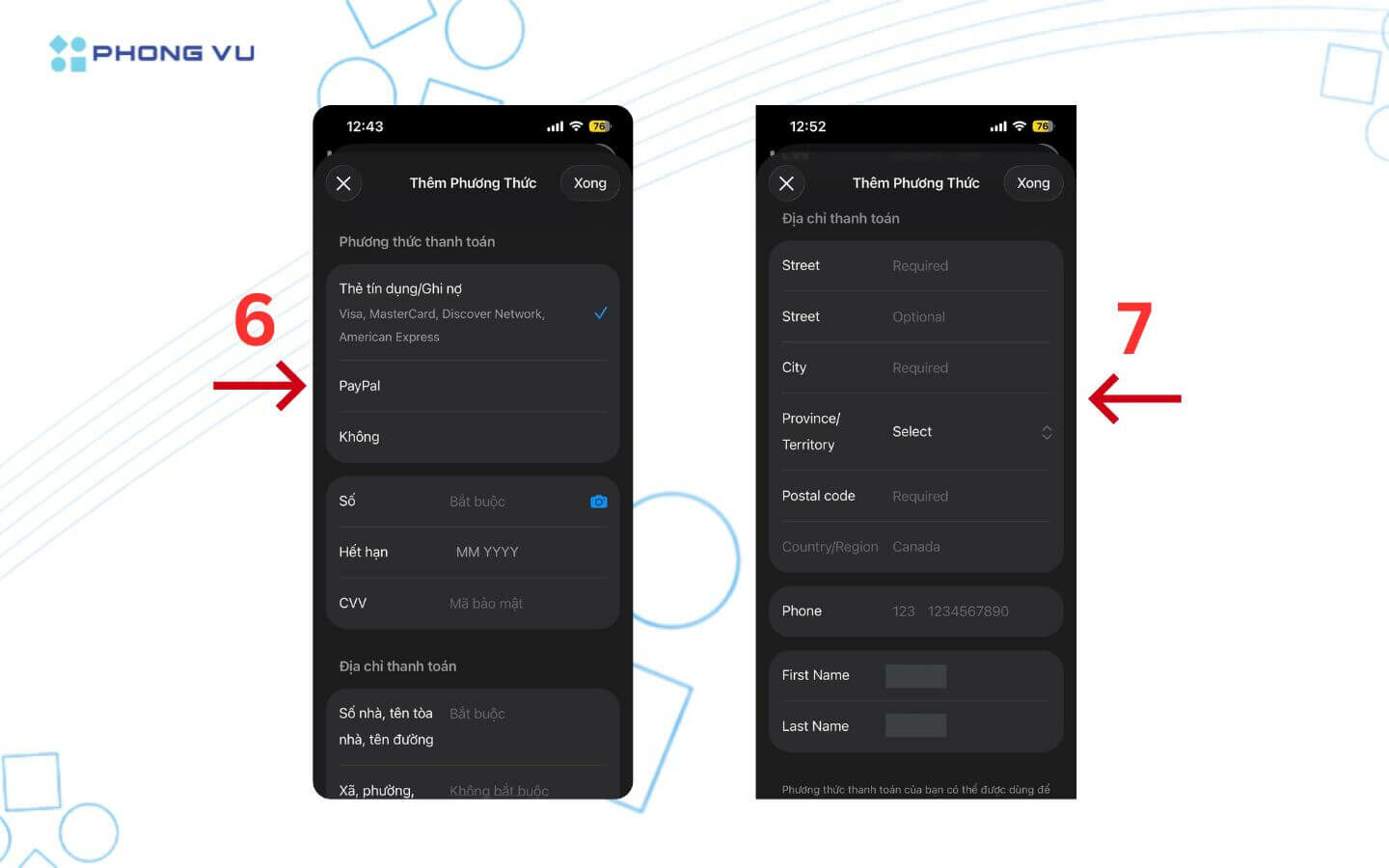 Cách chuyển vùng App Store trên iPhone, iPad nhanh chóng 6 Nhập thông tin và địa chỉ thanh toán tại quốc gia mới