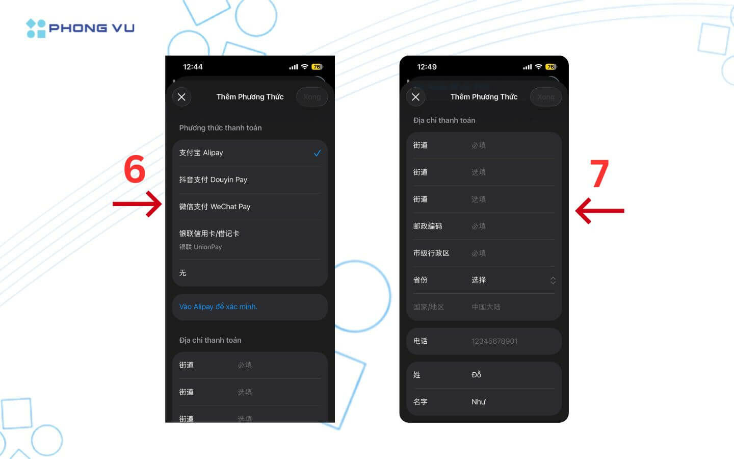 Cách chuyển vùng App Store trên iPhone, iPad nhanh chóng 10 Điền phương thức thanh toán và địa chỉ thanh toán tại Trung Quốc