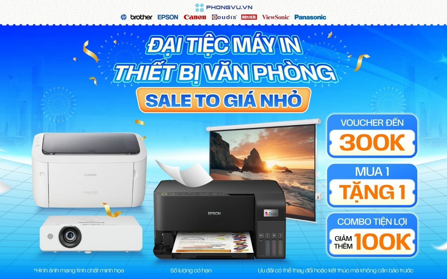 Đại tiệc Máy in & Thiết bị văn phòng tại Phong Vũ