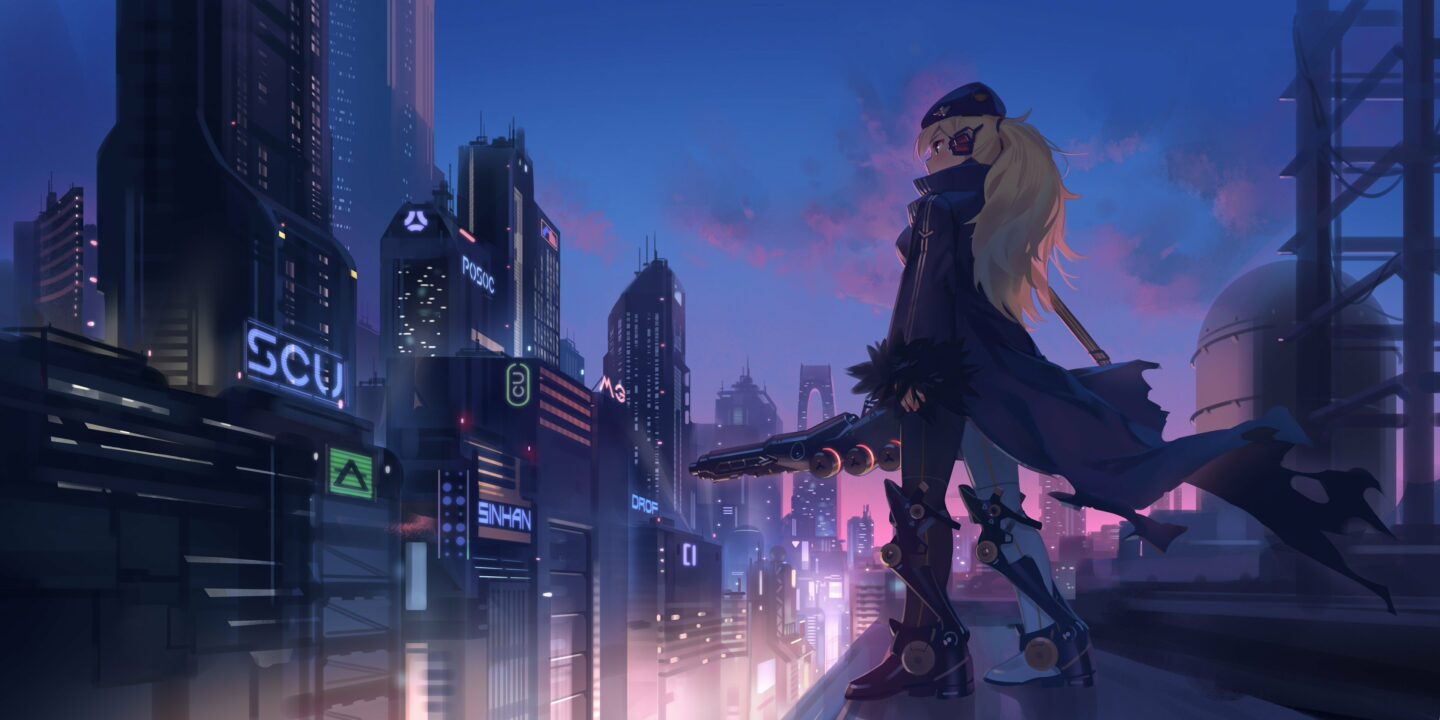 Khung cảnh anime giữa lòng thành phố