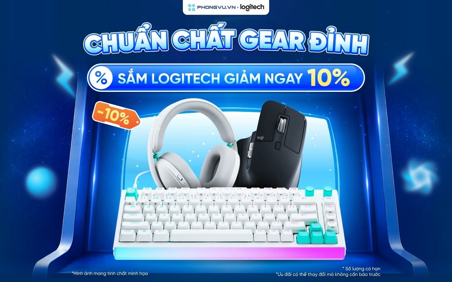 Mua thiết bị Logitech nhận ngay coupon giảm 10% tối đa 200K tại Phong Vũ
