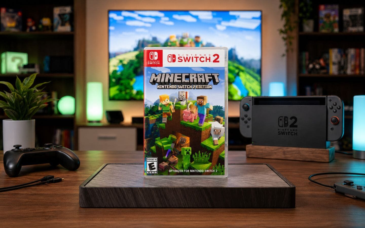 Minecraft sẽ ra mắt trên Nintendo Switch 2 vào ngày 27/10/2026 2 Hiệu ứng đồ họa Vibrant Visuals nâng cấp ánh sáng và bóng đổ trong Minecraft (Nguồn: Internet)