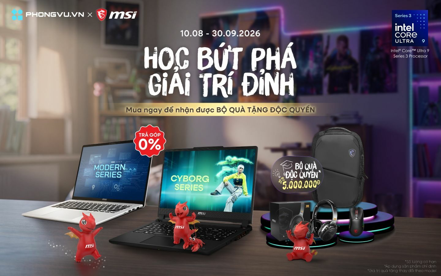 MSI Back To School 2026: Mua laptop tặng bộ quà công nghệ trị giá đến 5 triệu đồng 1 MSI Back To School 2026: Mua laptop tặng bộ quà công nghệ trị giá đến 5 triệu đồng