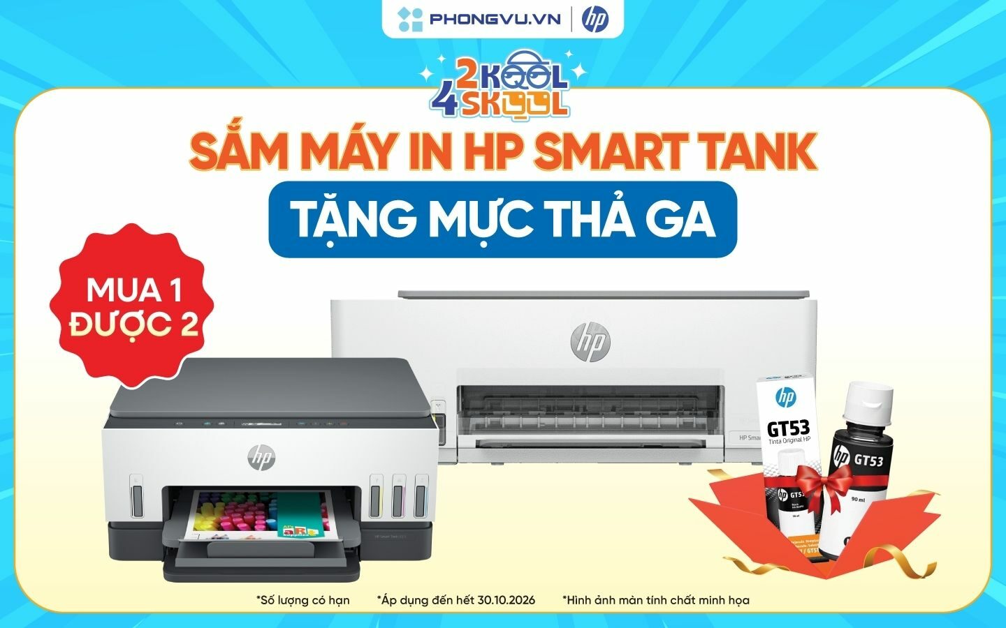 Mua Máy In HP tặng ngay mực in HP GT53 BK tại Phong Vũ 1 Mua Máy In HP tặng ngay mực in HP GT53 BK tại Phong Vũ