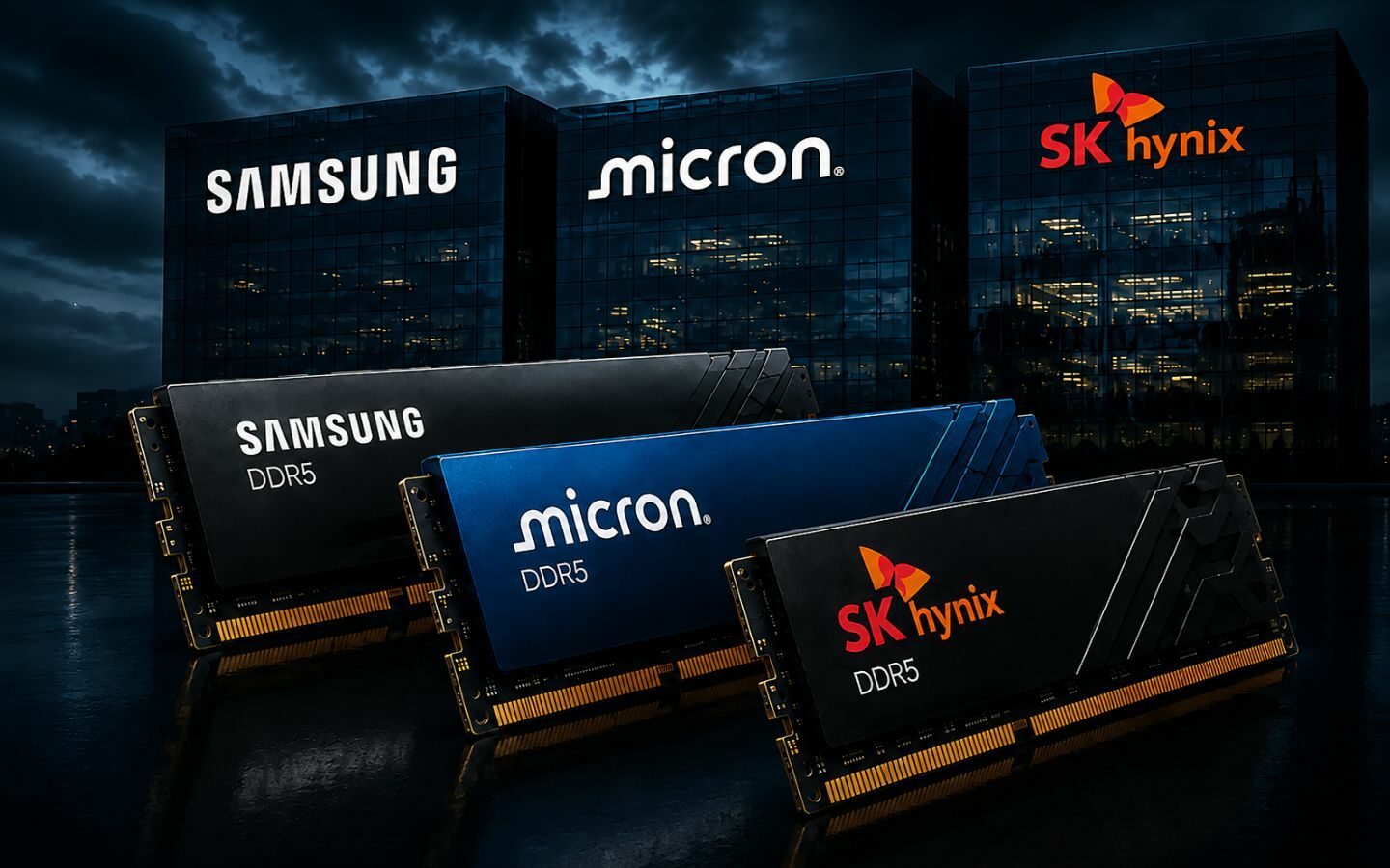 Samsung, SK Hynix, Micron bán sạch RAM cho cả năm 2027, giá nhớ chưa có dấu hiệu giảm (Nguồn: Internet)
