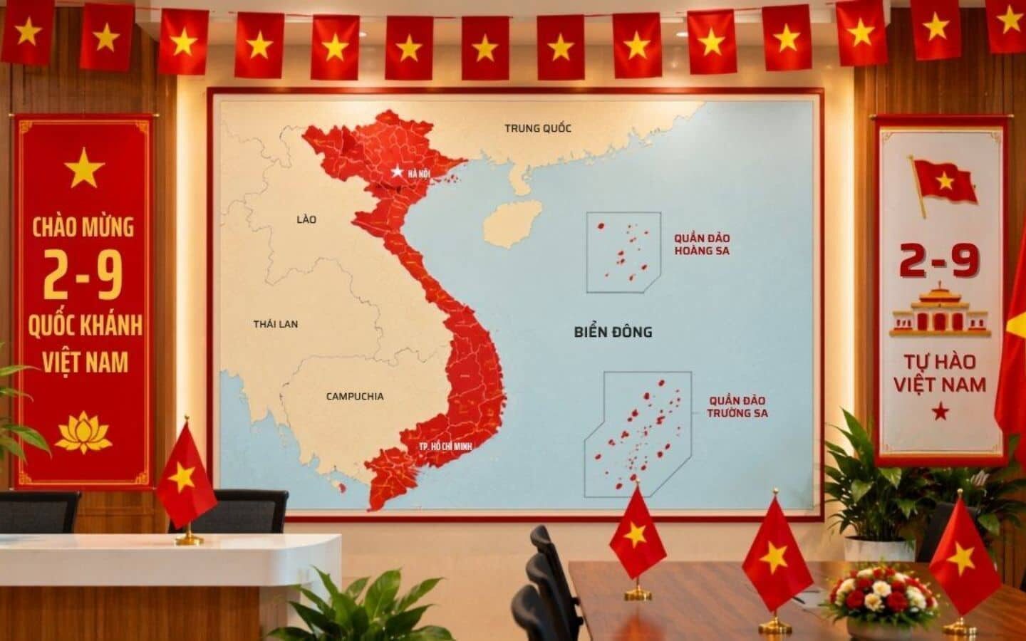 10+ Ý tưởng trang trí văn phòng 2/9 đẹp, độc đáo 4 Tôn vinh tình yêu đất nước và tinh thần đoàn kết bền chặt
