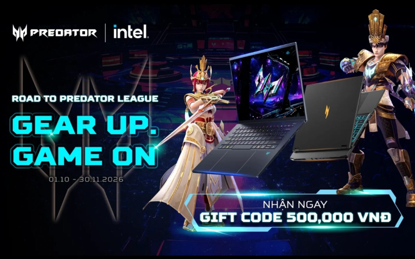 Truy cập trang ưu đãi Road To Predator League 2027 của Acer và nhấn ĐĂNG KÝ NGAY