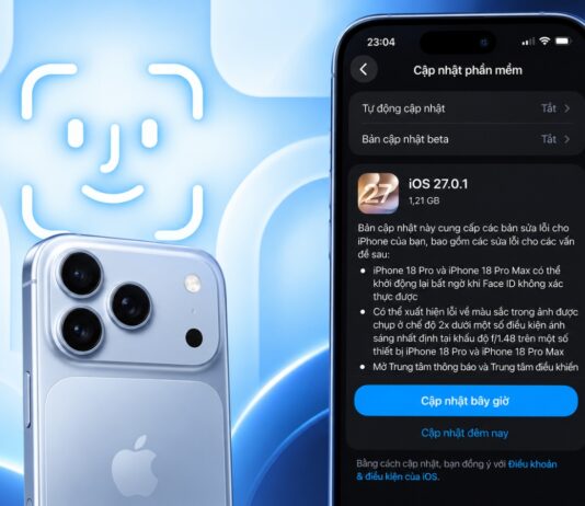Apple phát hành iOS 27.0.1, bản cập nhật sửa lỗi Face ID trên iPhone 18 Apple phát hành iOS 27.0.1, sửa lỗi Face ID trên iPhone 18