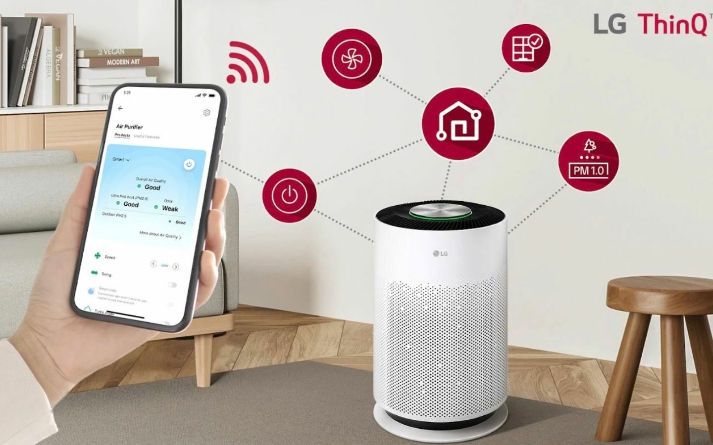 Hướng dẫn cách kết nối máy lọc không khí LG với điện thoại 10 Ứng dụng LG ThinQ hỗ trợ người dùng theo dõi máy lọc không khí dễ dàng hơn