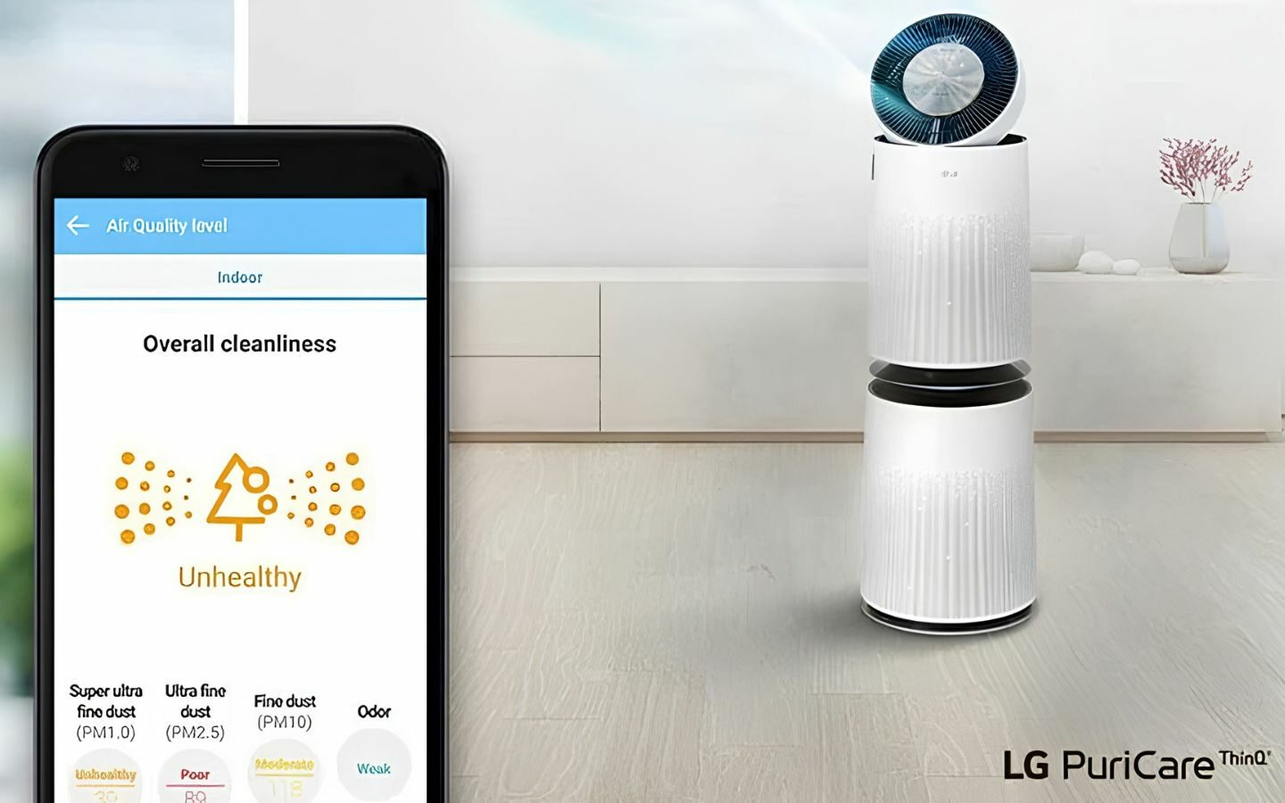 Hướng dẫn cách kết nối máy lọc không khí LG với điện thoại 14 Không nên đặt máy lọc không khí quá xa bộ phát wifi