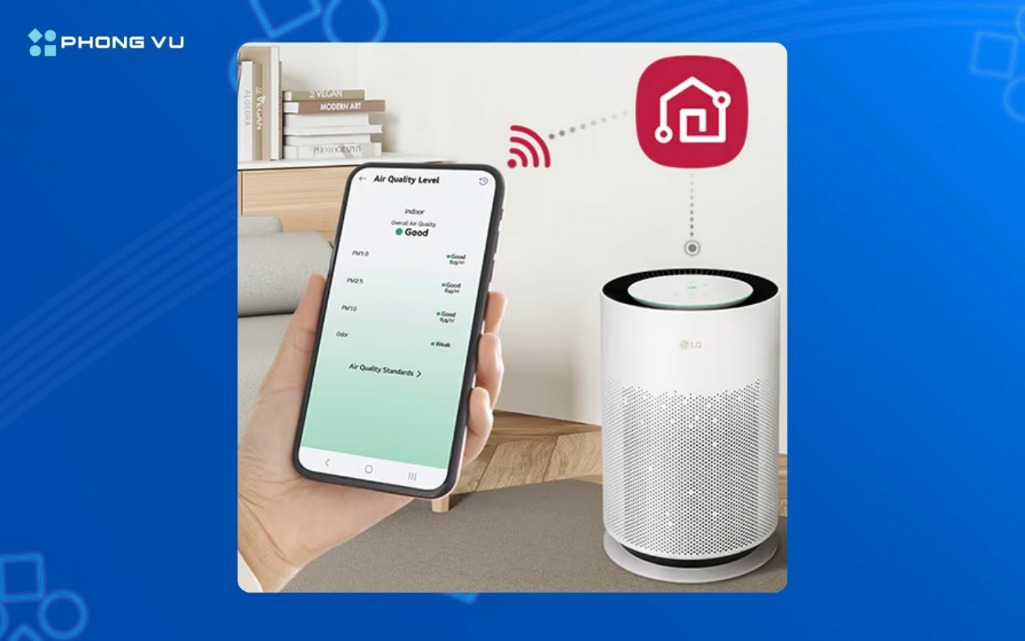 Hướng dẫn cách kết nối máy lọc không khí LG với điện thoại 3 Chọn mạng wifi và tiến hành cách kết nối máy lọc không khí LG với điện thoại