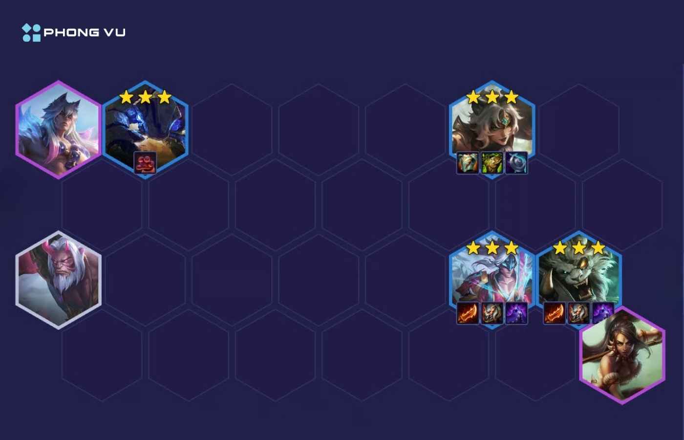 Top 5 đội hình ĐTCL 18.2 mạnh nhất bảng xếp hạng Meta 6 Đội hình Master Yi - Rengar Hoa Linh mạnh khi có đủ hai carry 3 sao