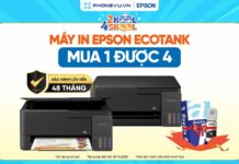Epson Ecotank mua 1 được 4: Ưu đãi máy in tại Phong Vũ Epson Ecotank mua 1 được 4: Ưu đãi máy in tại Phong Vũ