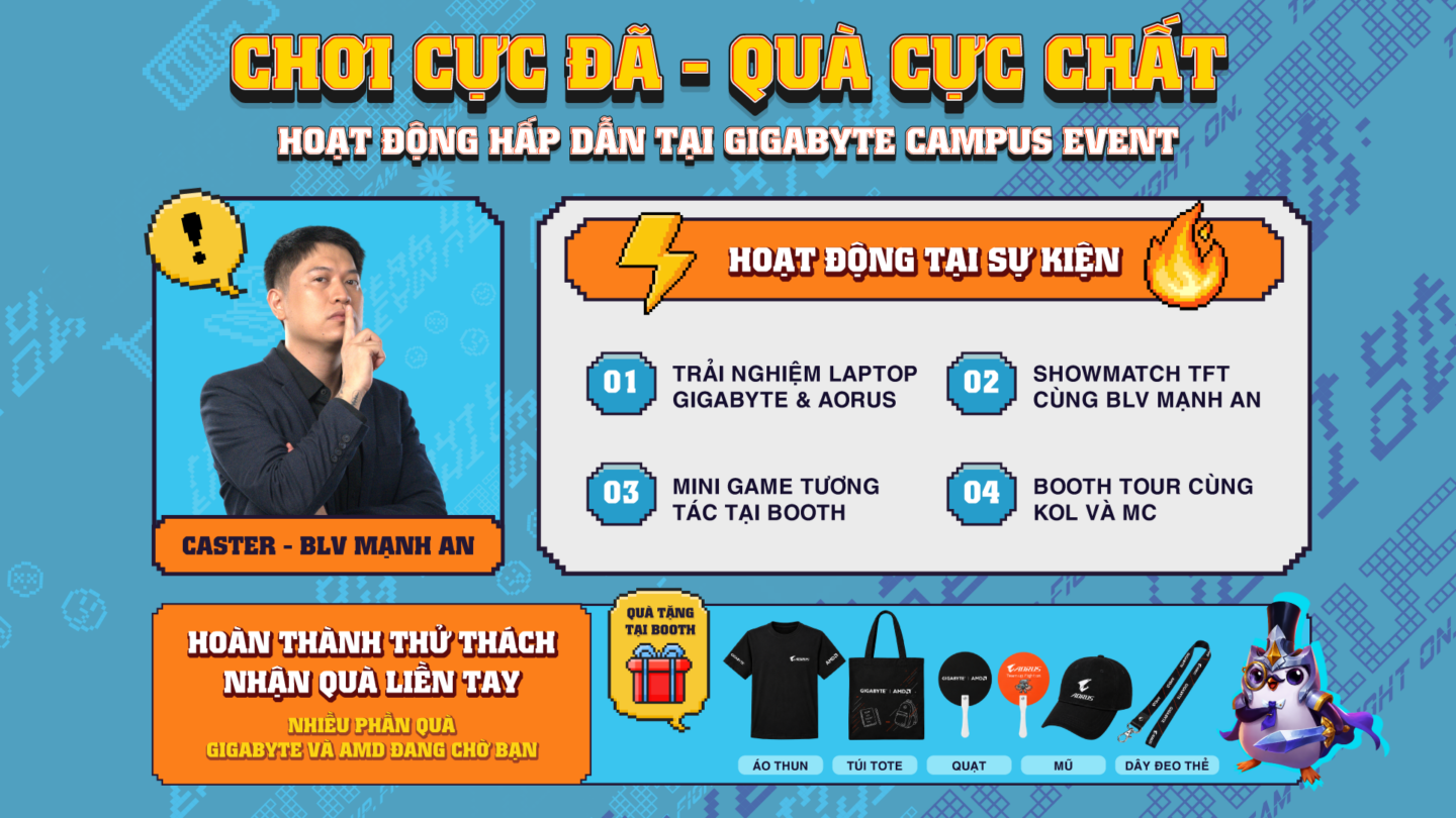 GIGABYTE x AMD: Ngày hội công nghệ và gaming 2026 2 Nhiều hoạt động hấp dẫn diễn ra tại sự kiện GIGABYTE x AMD