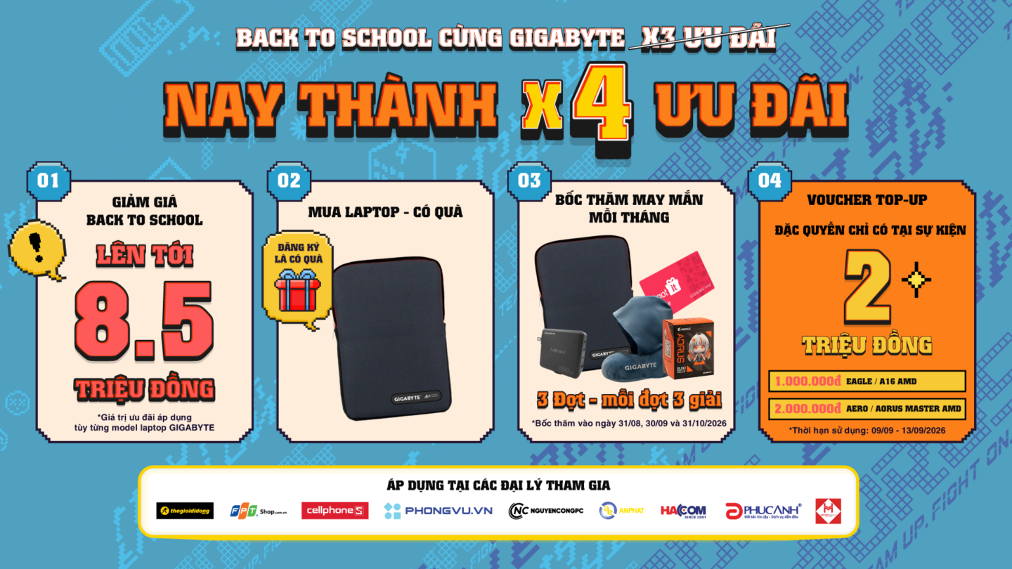 GIGABYTE x AMD: Ngày hội công nghệ và gaming 2026 3 Nhiều quà tặng hấp dẫn tại ngày hội GIGABYTE x AMD
