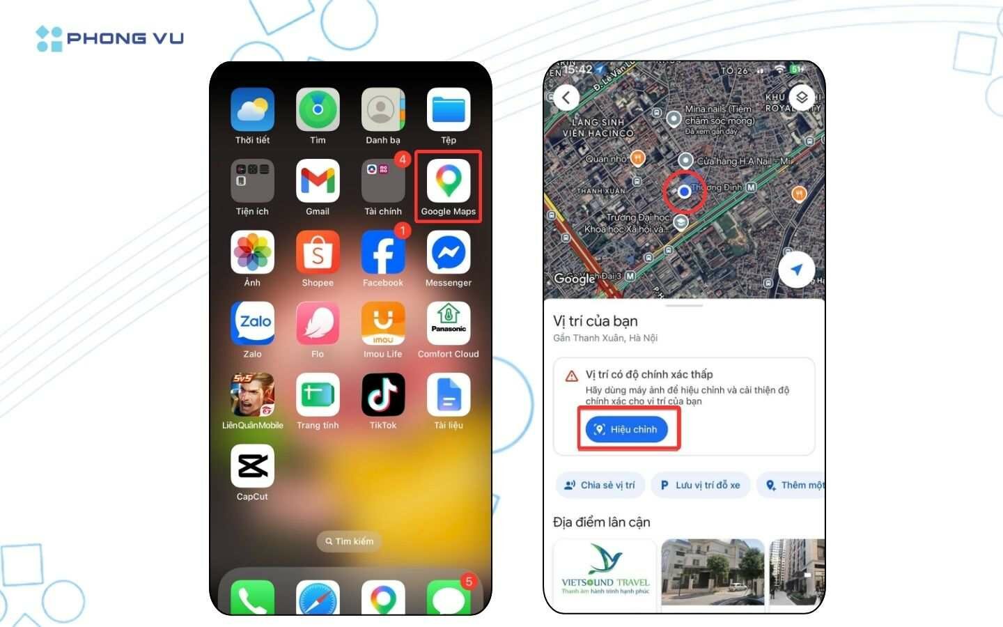 Google Maps chỉ đường chính xác hơn khi bật tính năng này trên điện thoại 2 Hiệu chỉnh la bàn