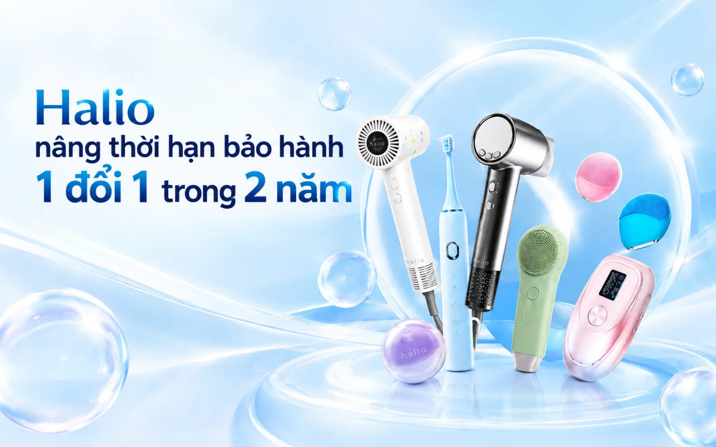 Halio nâng thời hạn bảo hành 1 đổi 1 trong 2 năm cho toàn bộ thiết bị làm đẹp