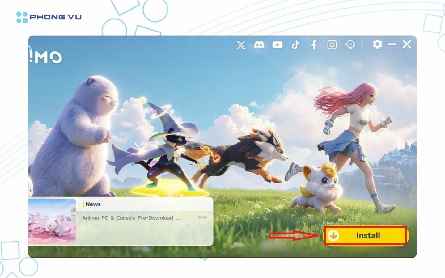 Aniimo: Hướng dẫn tải và chơi game chi tiết cho người mới 6 Chọn Install để tiến hành cài đặt dữ liệu game trên thiết bị
