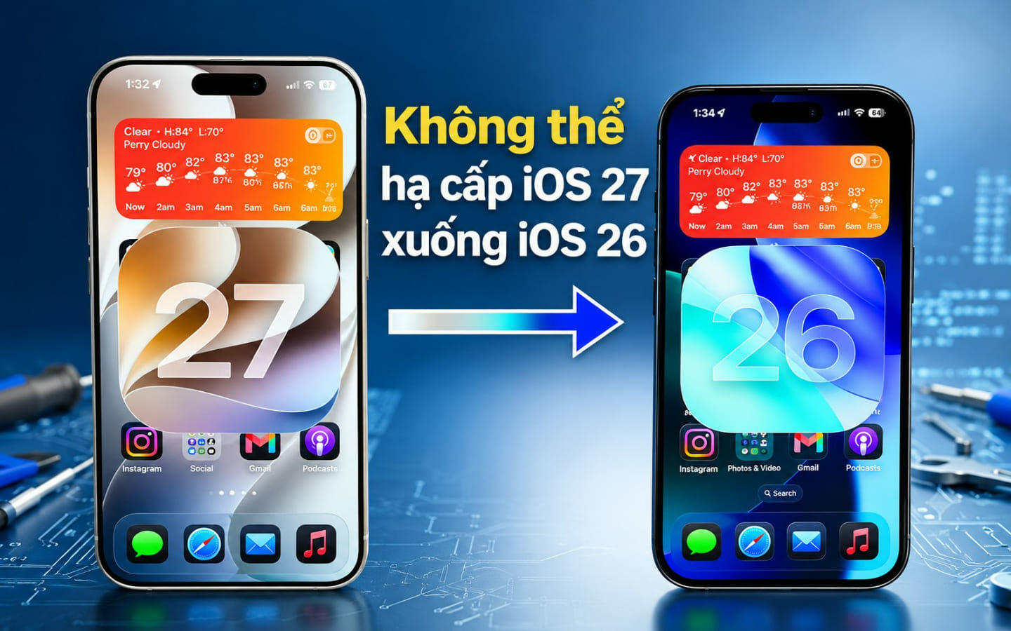 Không thể hạ cấp từ iOS 27 về iOS 26: Điều người dùng iPhone cần biết 1 Không thể hạ cấp từ iOS 27 về iOS 26: Điều người dùng iPhone cần biết (Nguồn: Internet)
