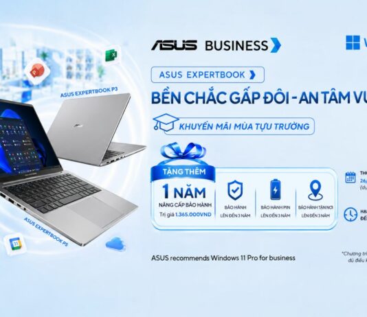 Mua ASUS ExpertBook mùa tựu trường, nhận thêm 1 năm bảo hành miễn phí Mua ASUS ExpertBook mùa tựu trường, nhận thêm 1 năm bảo hành miễn phí