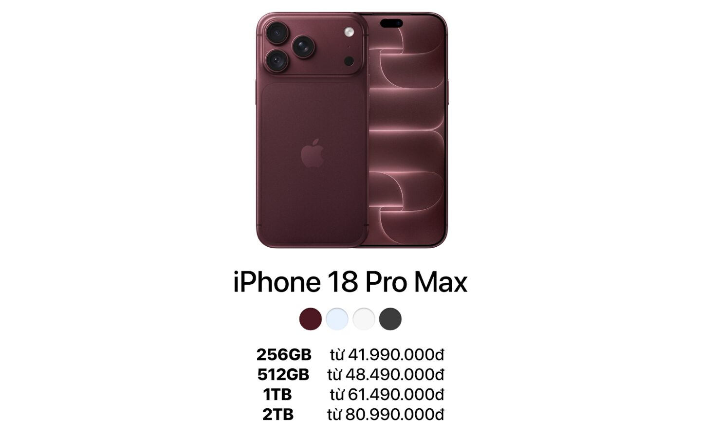 iPhone 18 Pro Max - Phiên bản cao cấp nhất dòng iPhone 18 Series