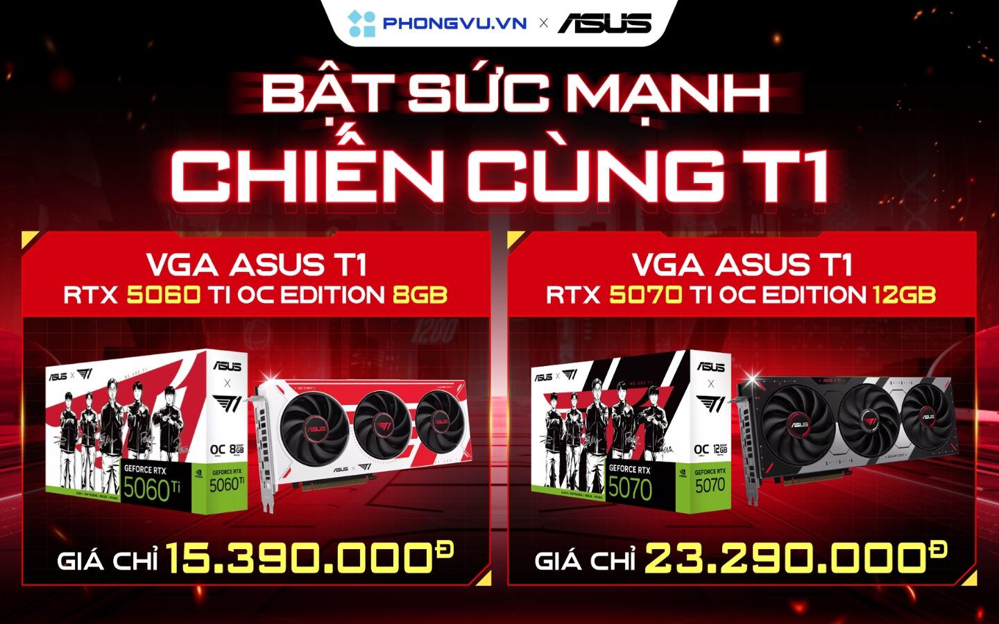 Top 2 card màn hình ASUS T1 GeForce RTX 50 Series đáng mua 2026