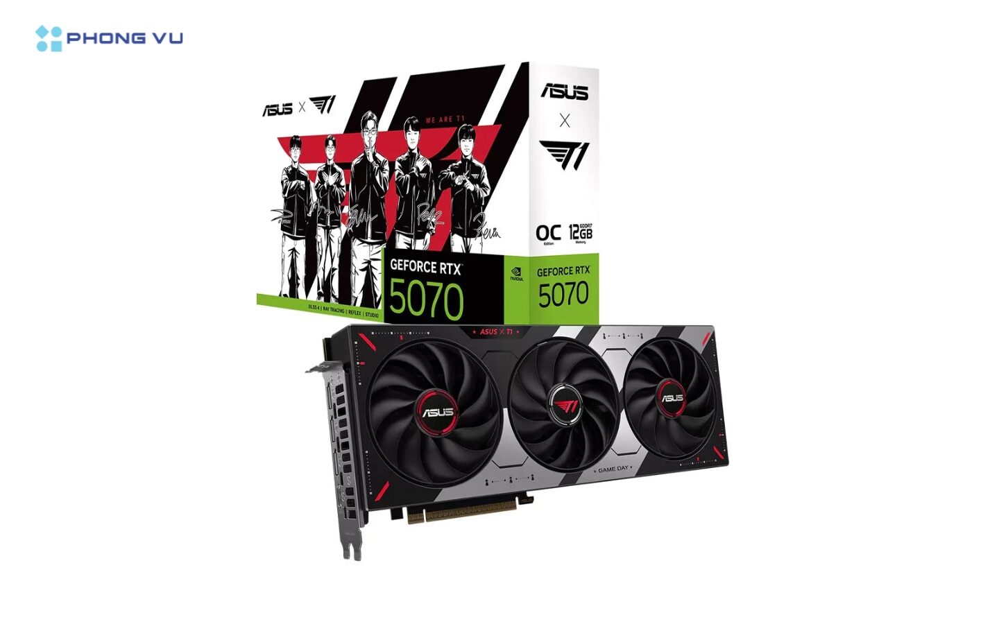 Card màn hình ASUS T1 GeForce RTX 5070 OC Edition 12GB GDDR7