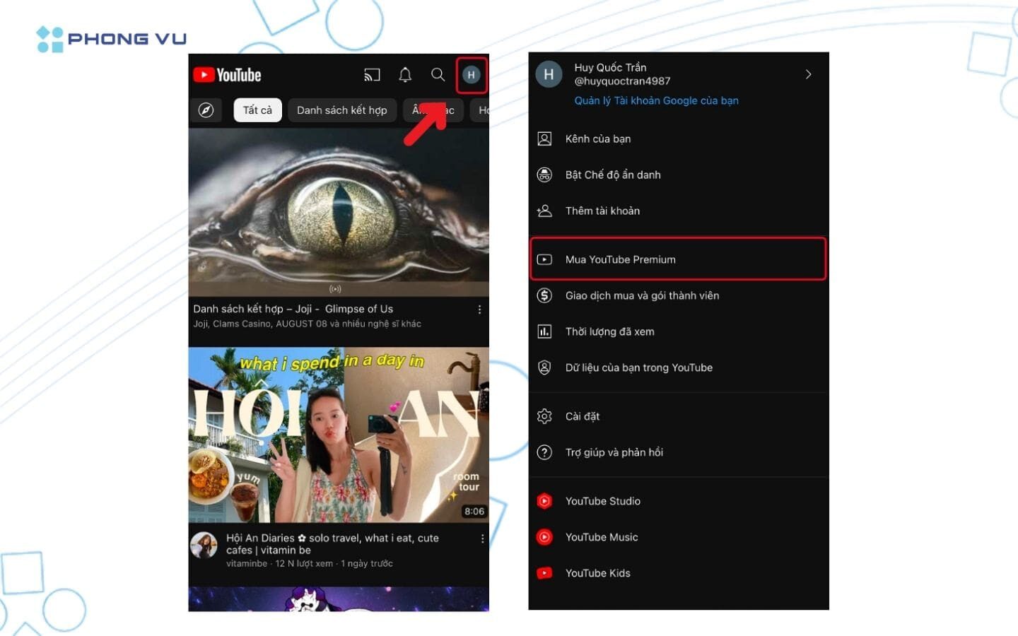 Cách xem YouTube tắt màn hình trên iOS và Android 2 Mua YouTube Premium