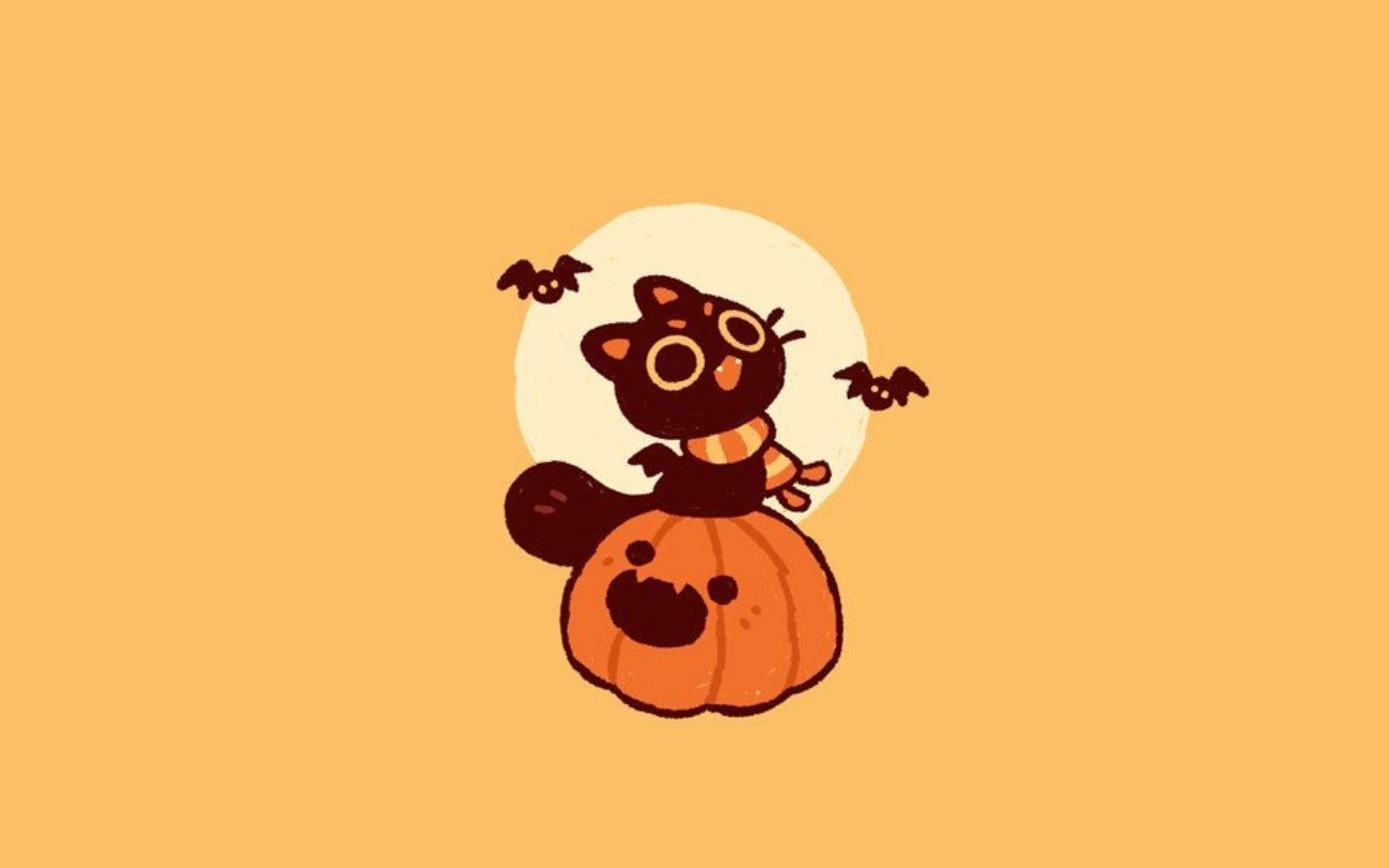 100+ Hình nền Halloween đẹp, kinh dị cho điện thoại, máy tính 10 Mèo đen và bí Halloween đáng yêu qua những hình vẽ ngộ nghĩnh