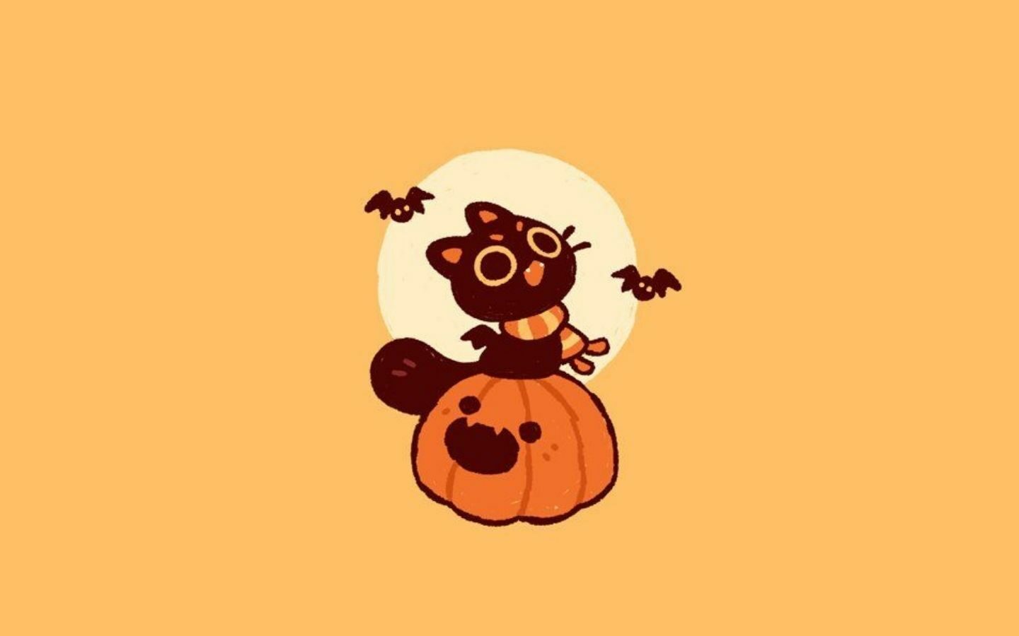 100+ Hình nền Halloween đẹp, kinh dị cho điện thoại, máy tính 10 Mèo đen và bí Halloween đáng yêu qua những hình vẽ ngộ nghĩnh
