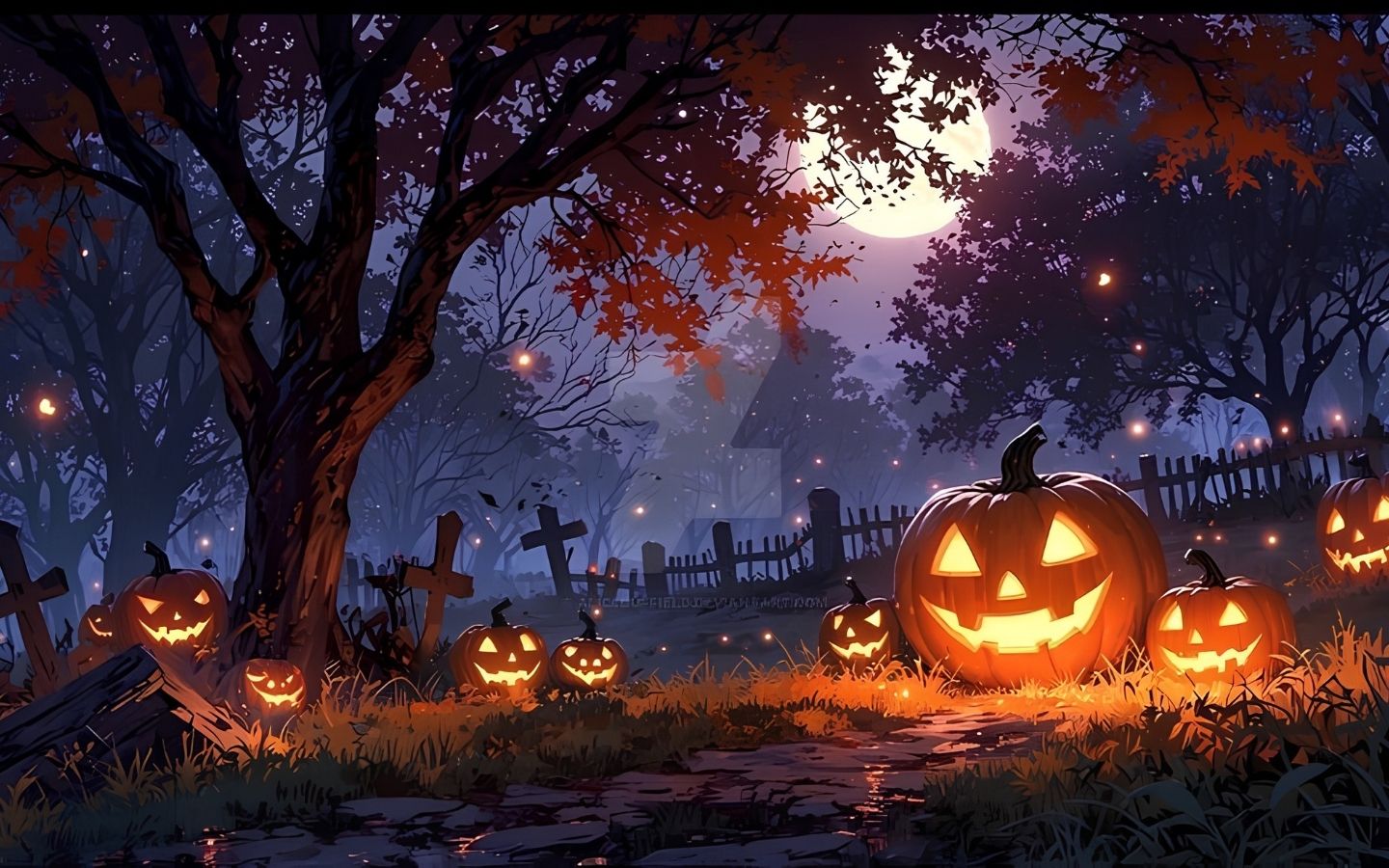 100+ Hình nền Halloween đẹp, kinh dị cho điện thoại, máy tính 27 Khu rừng phủ sương mờ mang không khí Halloween huyền bí
