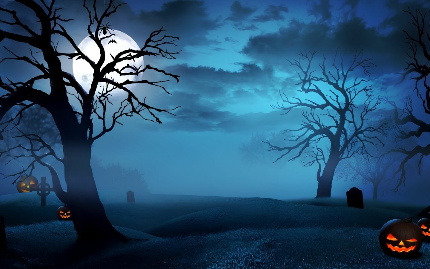 100+ Hình nền Halloween đẹp, kinh dị cho điện thoại, máy tính 27 Lối đi phủ lá khô dẫn vào khu rừng huyền bí